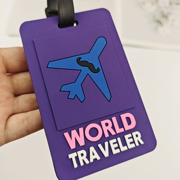Unisex Travel-Themed Luggage Identifier Bowlift