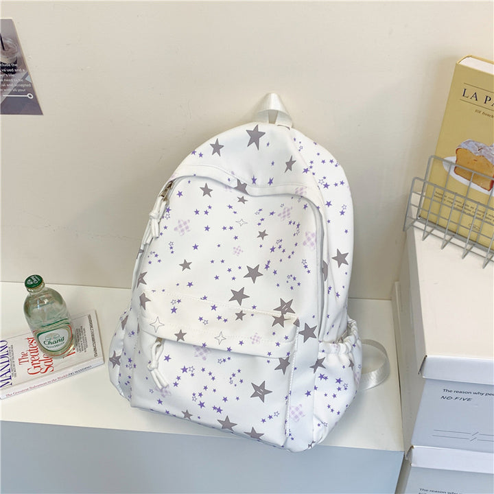 Casual Star-Patterned Backpack Bowlift
