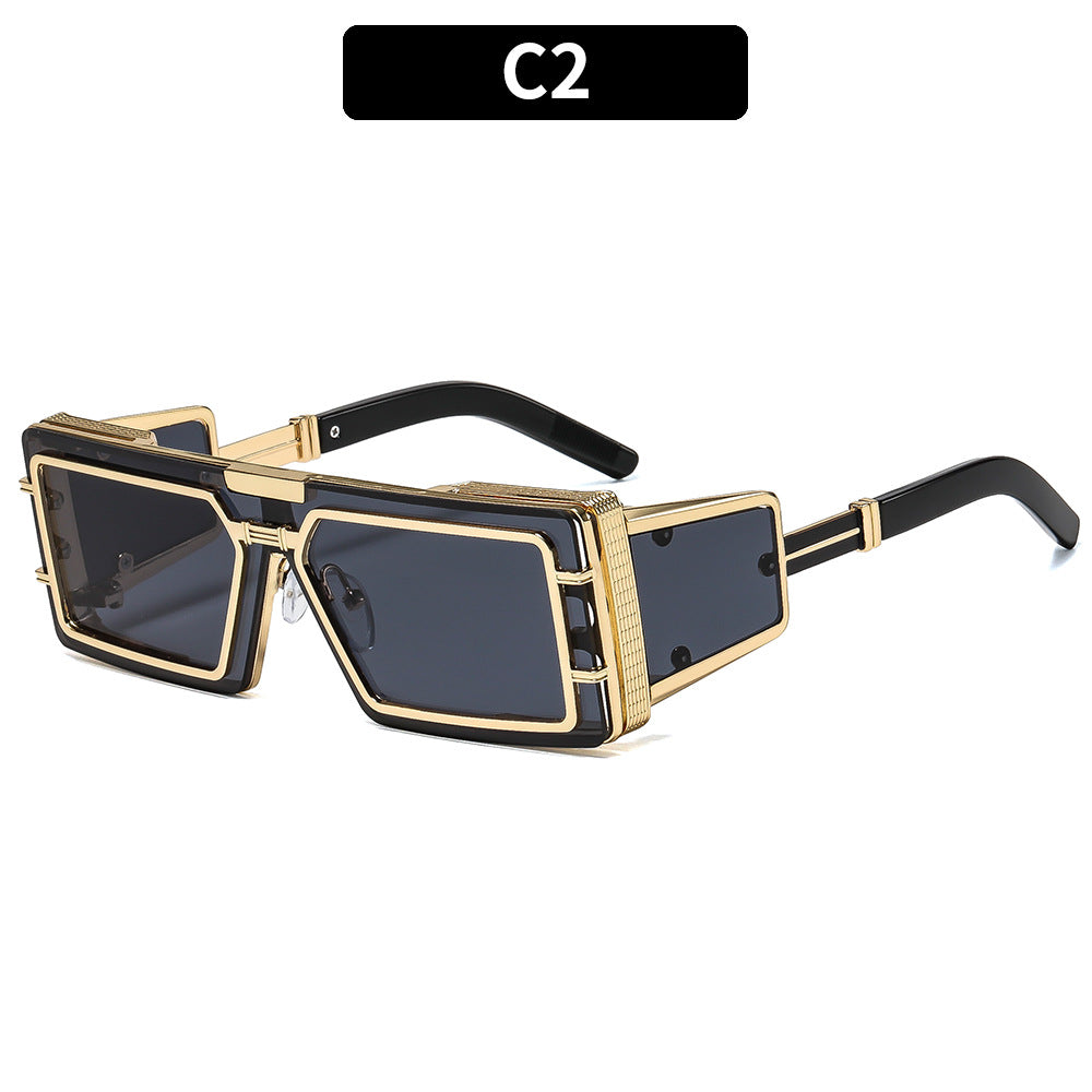 Women Geometric Oversized Sunglasses with Luxurious Frame Bowlift