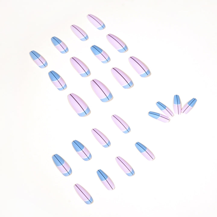 Trendy Stiletto Nails with Geometric Design Bowlift
