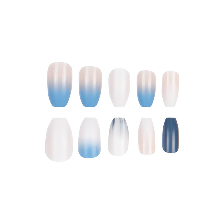 Ombre Matte Long Press-On Nails Bowlift