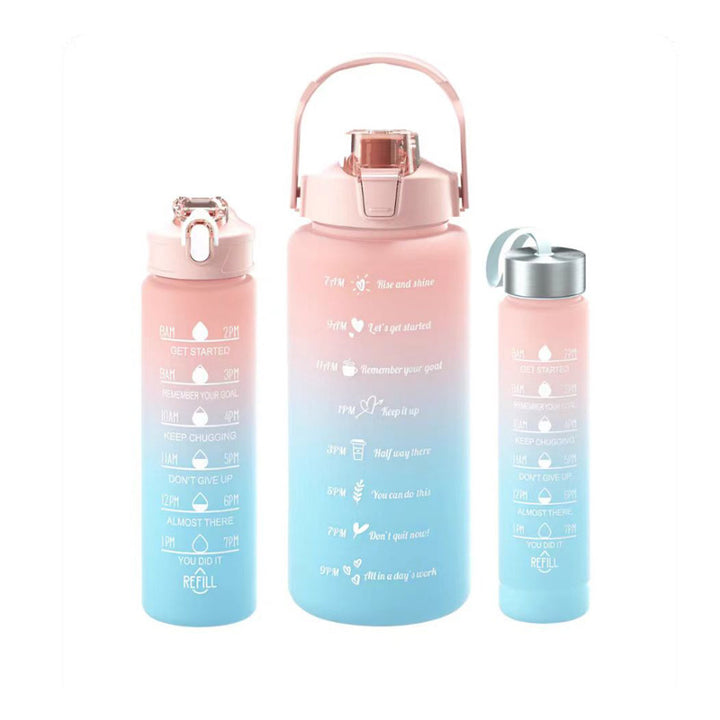 Unisex Motivating Water Bottle with Time Markings Bowlift