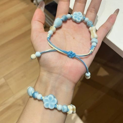 Adjustable Floral Bead Bracelet Bowlift
