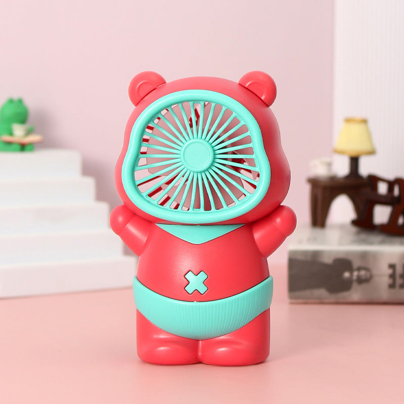 Unisex Portable Mini Fan in playful Bear Design Bowlift