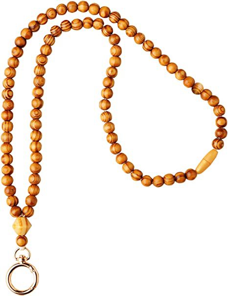 Elegant Wooden Beaded Eyewear Chain Bowlift