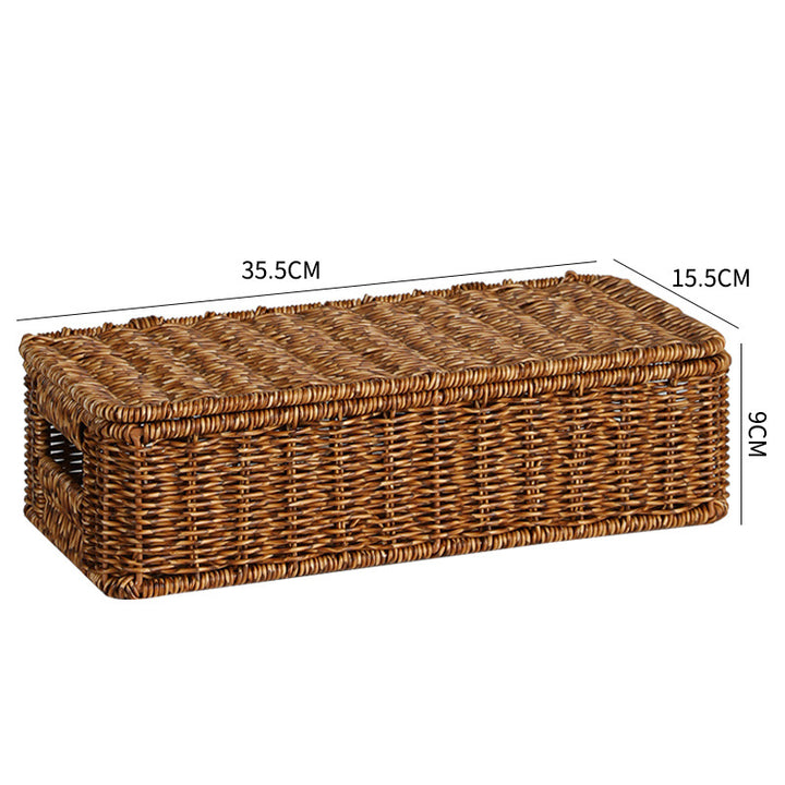 Long Rectangular Woven Storage Basket Bowlift