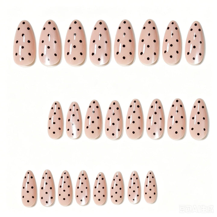 Stylish Polka Dot Press-On Nail Art Set Bowlift