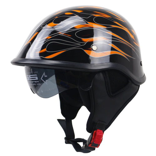 Classic Lightweight Motorcycle Helmet with Adjustable Visor Bowlift