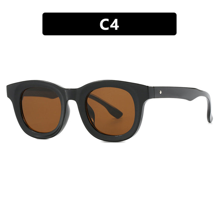 Women's stylish round sunglasses with sturdy frame and protective UV filter Bowlift