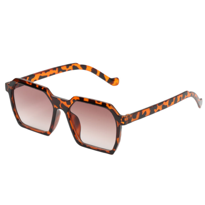 Women's Fashionable Hexagonal Sunglasses with Gentle Gradient Bowlift