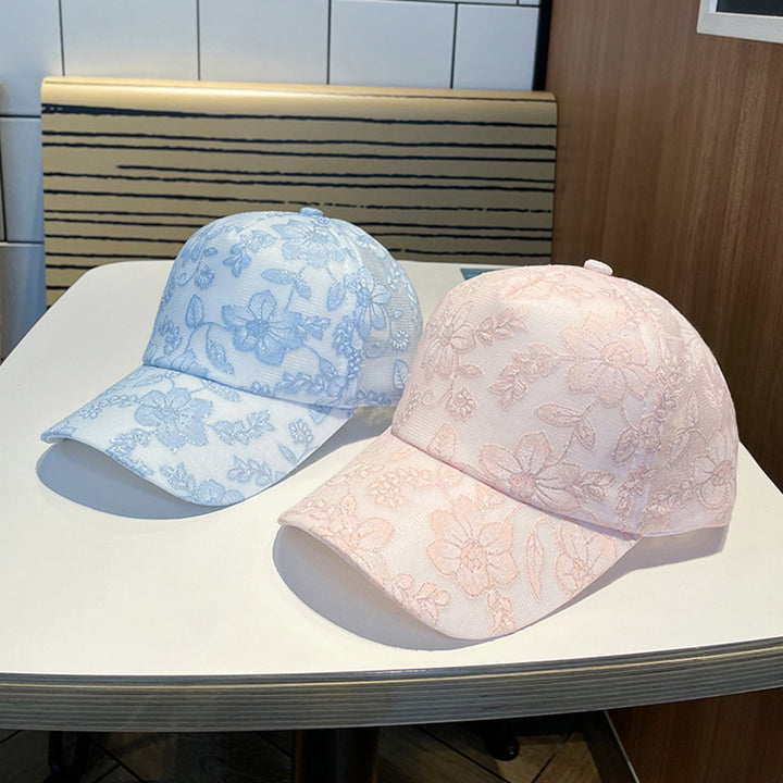 Women's Floral Embroidered Baseball Cap Bowlift