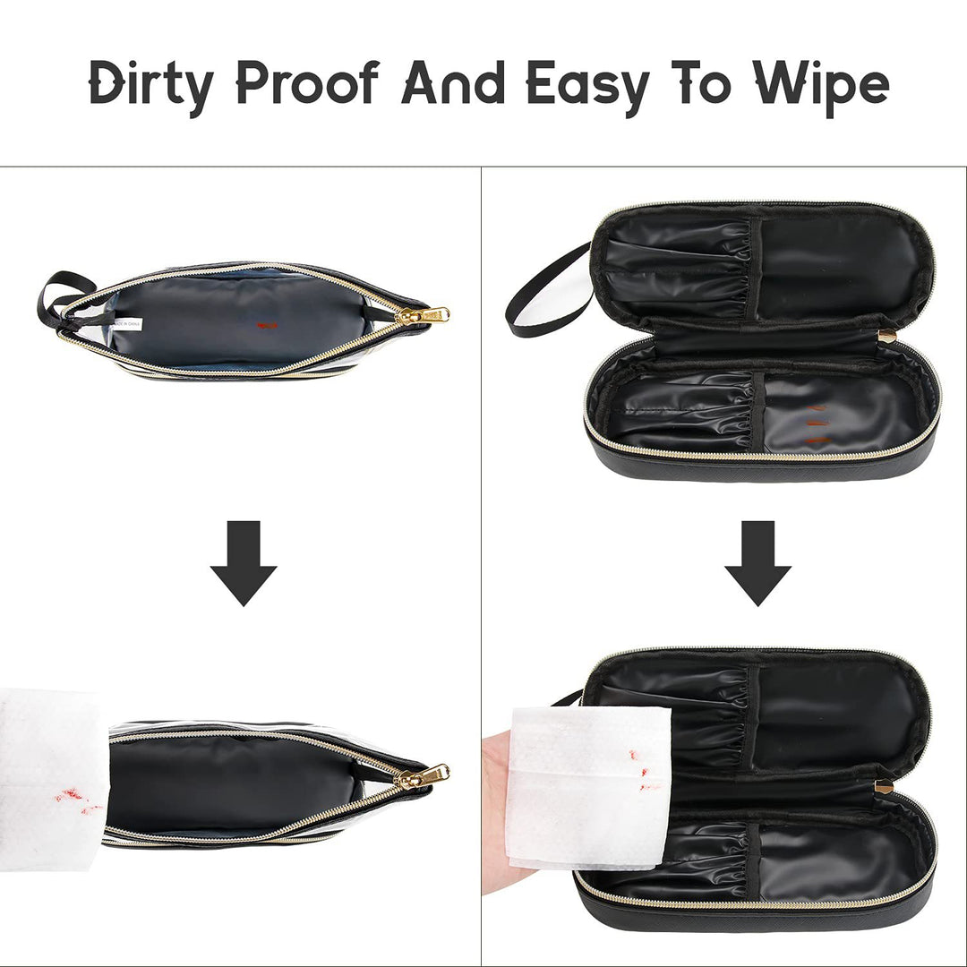 Cosmetic organizer bag with transparent compartments Bowlift