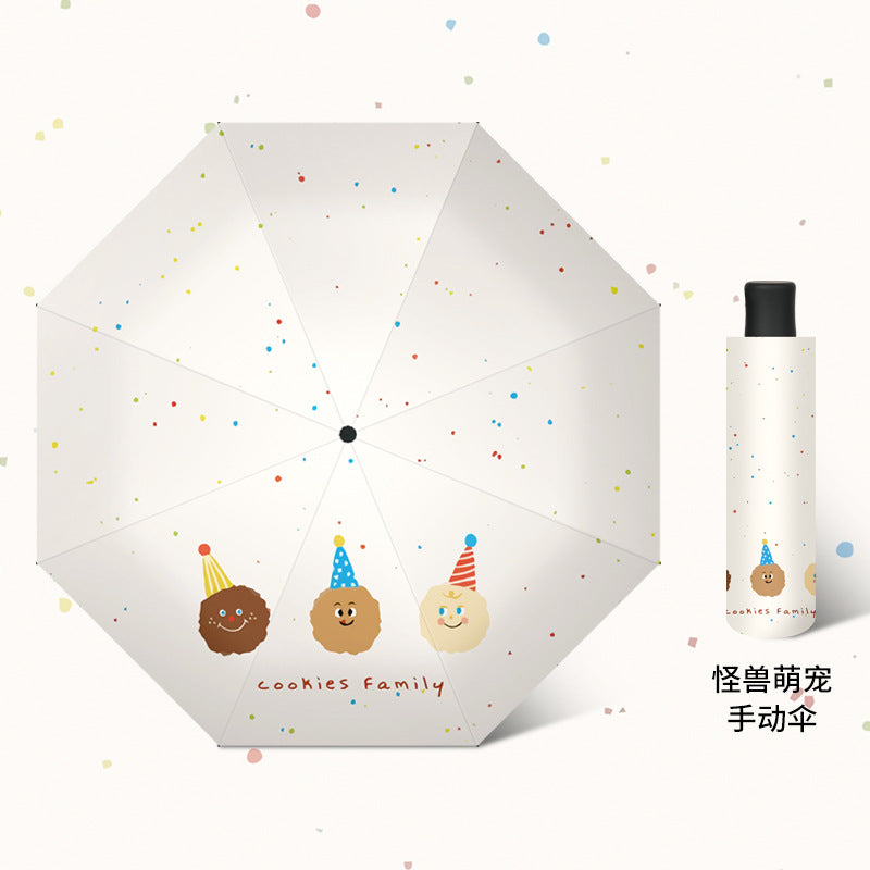 Women Foldable Umbrella with Funny Design Bowlift