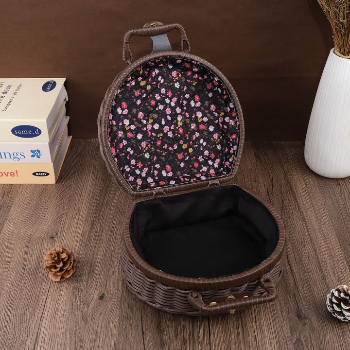Floral-Inspired Woven Basket Bowlift