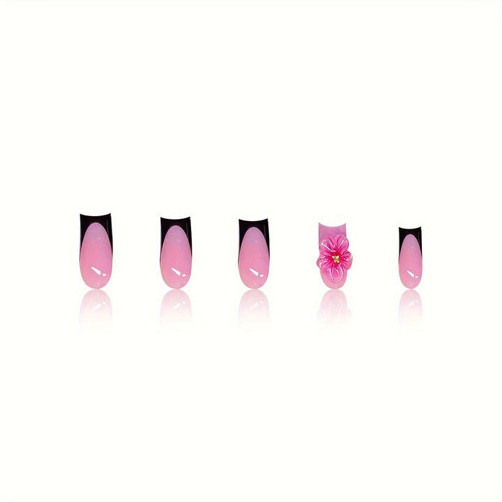Floral Decorative Press-On Nail Art Bowlift