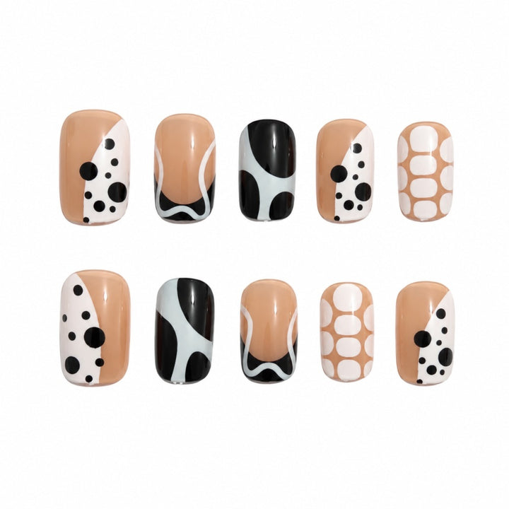 Artistic Abstract Press-On Nail Set Bowlift