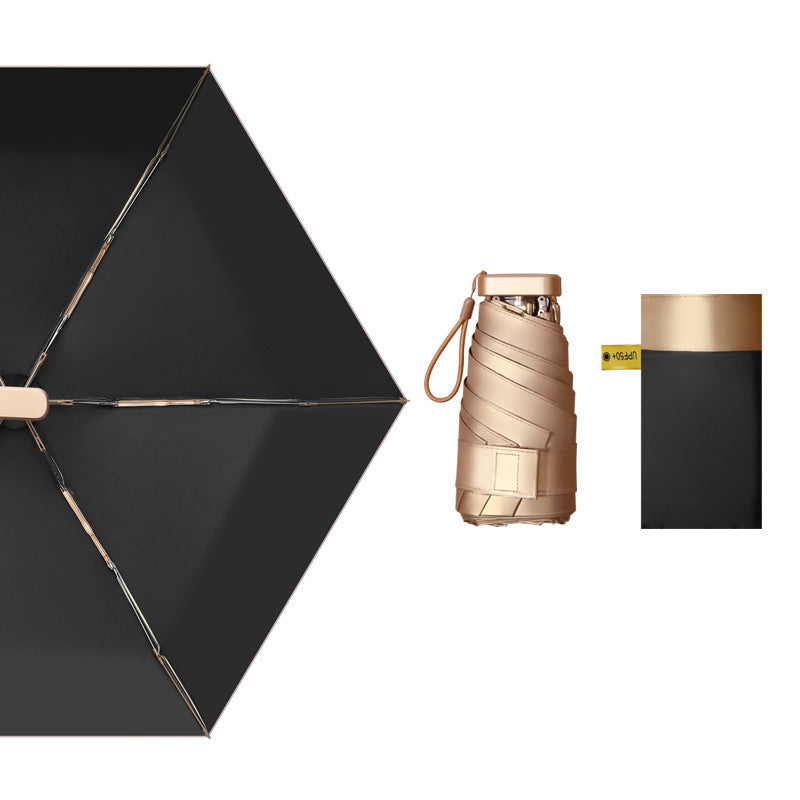 Ladies elegant and practical foldable umbrella with integrated water bottle Bowlift