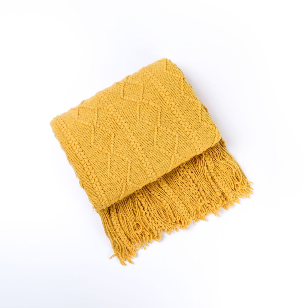 Cozy Decorative Fringe Throw Blanket