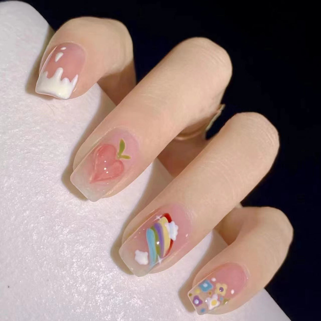 Creative nail art with fruit and flower motifs Bowlift