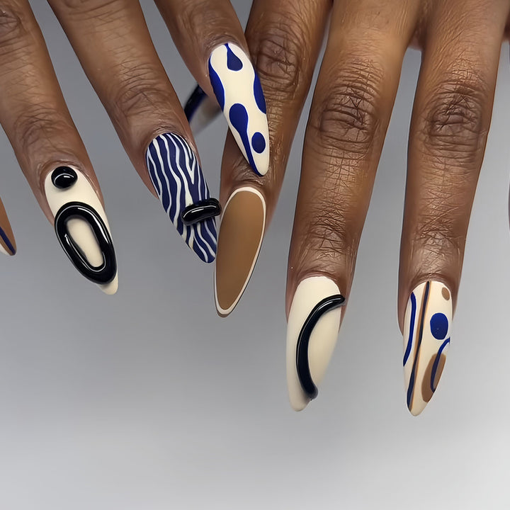 Artistic Decorative Press-On Nail Enhancements Bowlift
