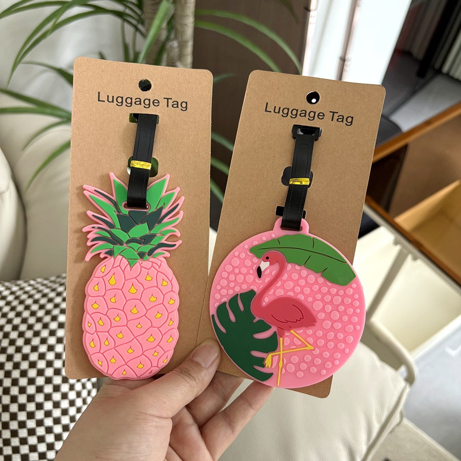 Pineapple-Themed Silicone Luggage Tag Bowlift