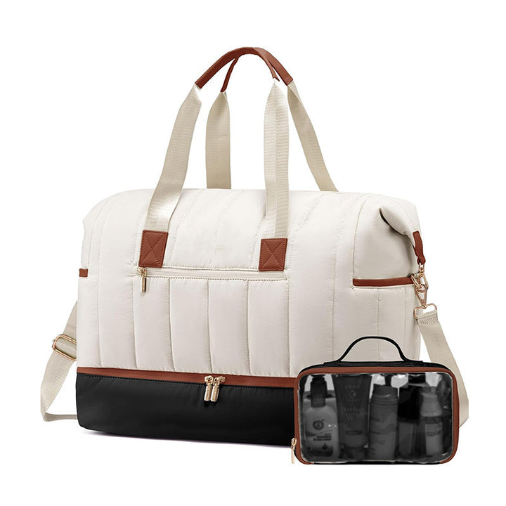Stylish and Functional Sports Bag with Removable Cosmetic Compartment Bowlift