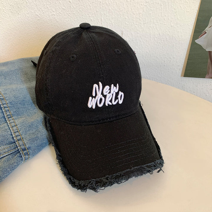 Unisex Distressed Signature Baseball Cap Bowlift