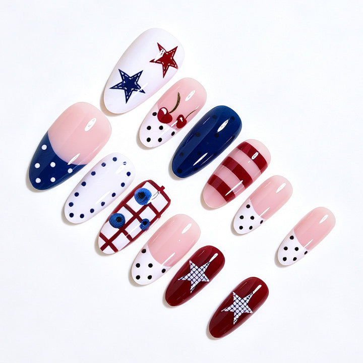 Themed Decorative Press-On Nail Set Bowlift