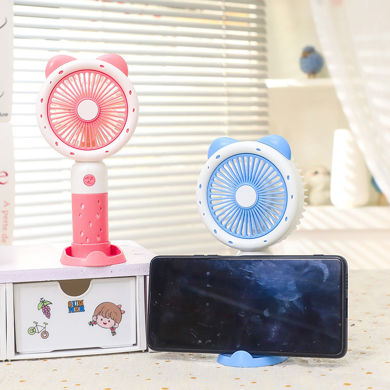 Ladies Portable Hand Fan with Cute Animal Design Bowlift