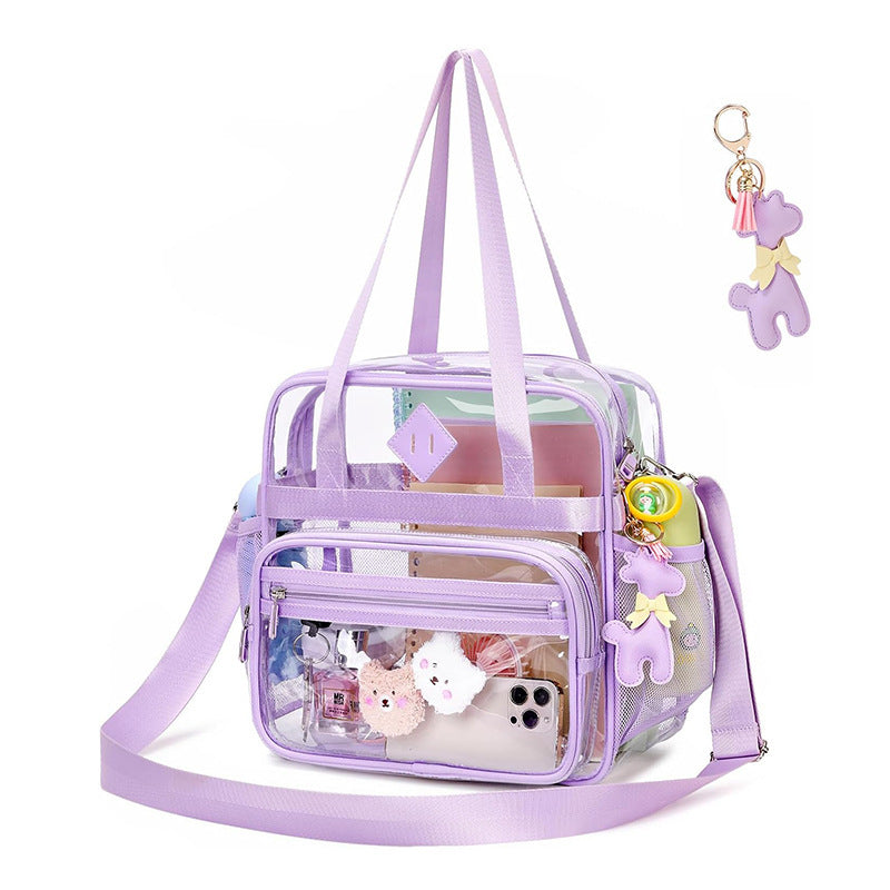 Transparent Tote Bag with Additional Compartments Bowlift