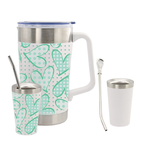 Ladies thermos jug with ergonomic handle and double thermal insulation Bowlift