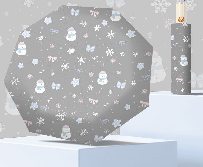 Women's Foldable Umbrella with Cute Unicorn Design Bowlift
