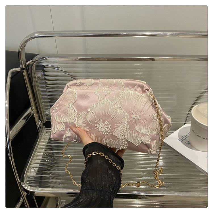 Embroidered Evening Clutch Bowlift