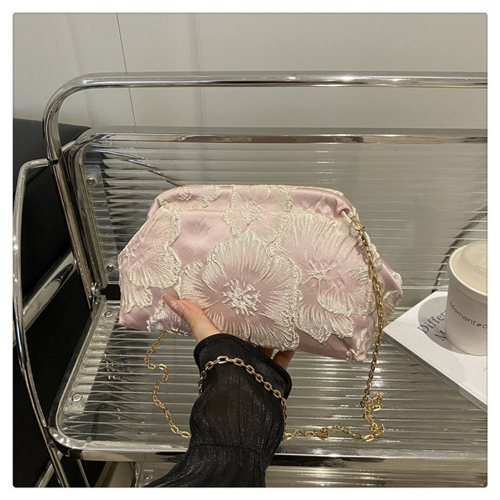 Embroidered Evening Clutch Bowlift
