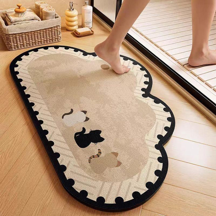 Cute Animal-Themed Plush Bath Mat