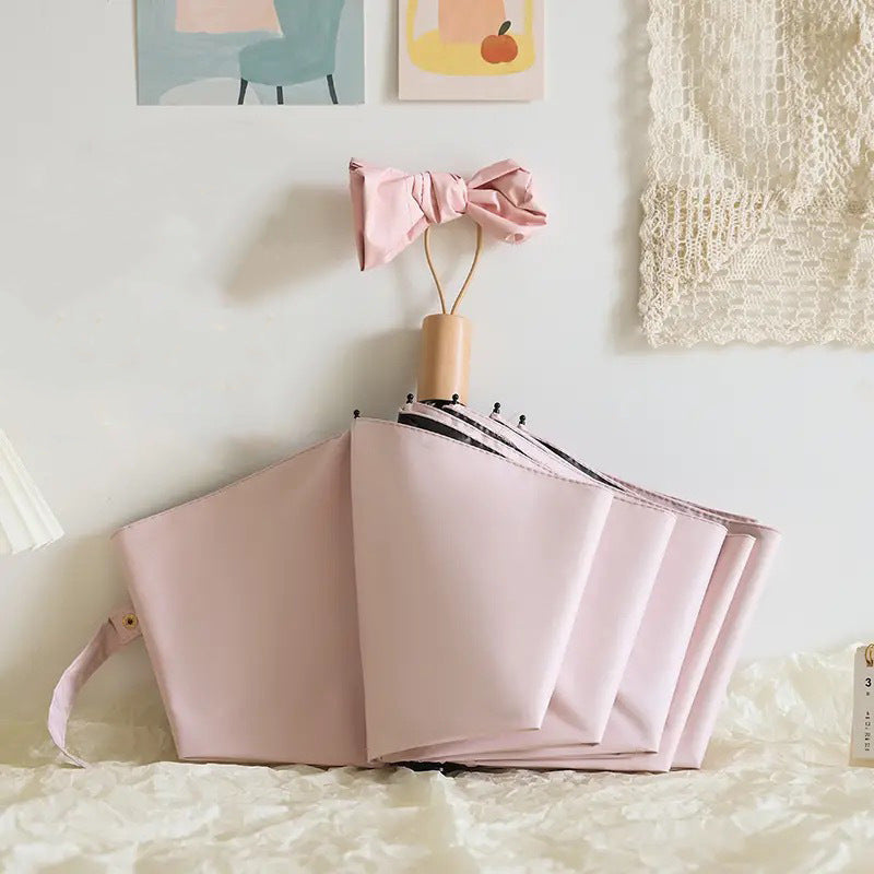 Women's stylish folding umbrella with practical shock protection mechanism Bowlift
