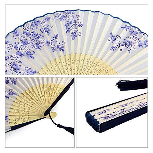 Women Elegant handcrafted fan with floral motifs Bowlift