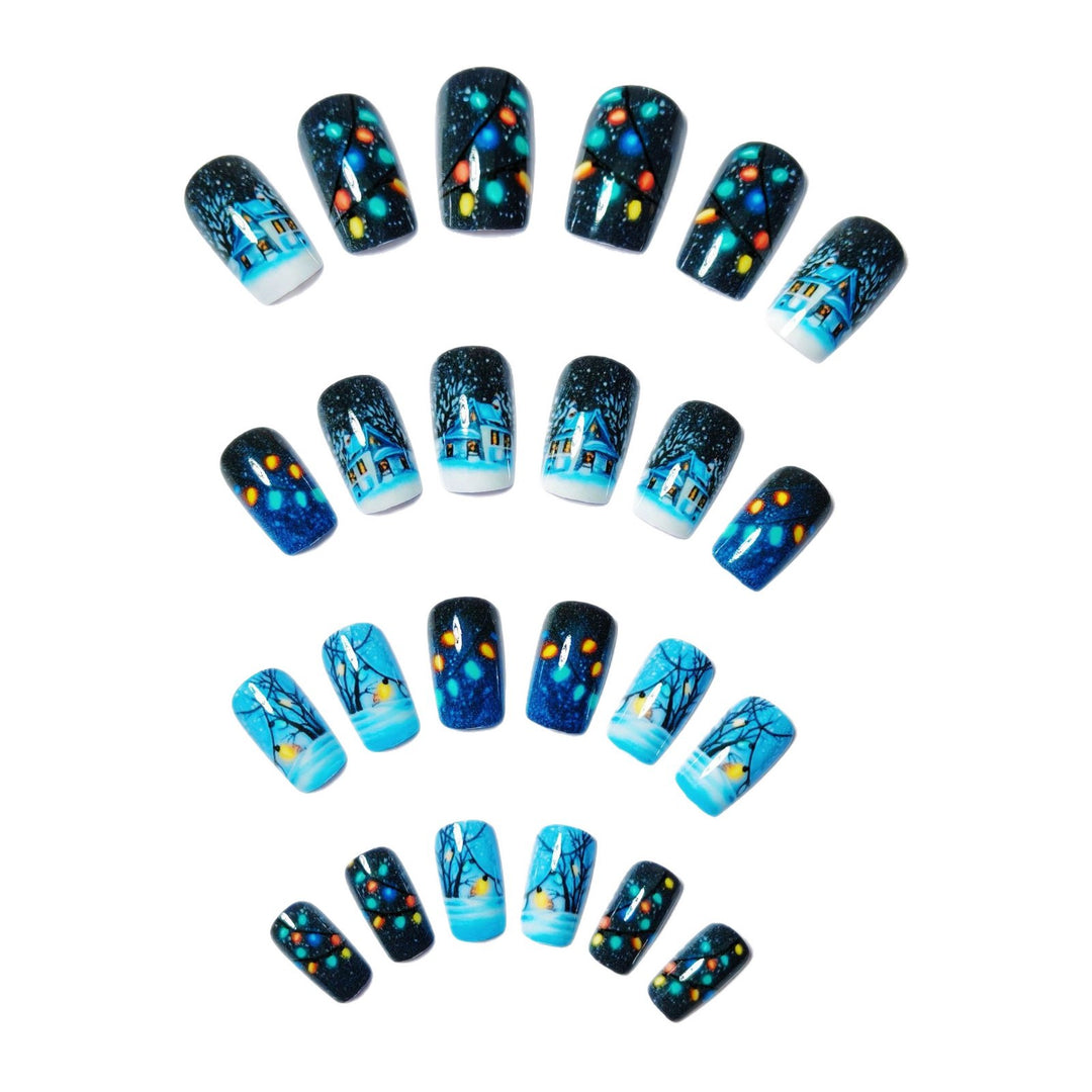 Seasonal Winter Wonderland Nail Art Bowlift