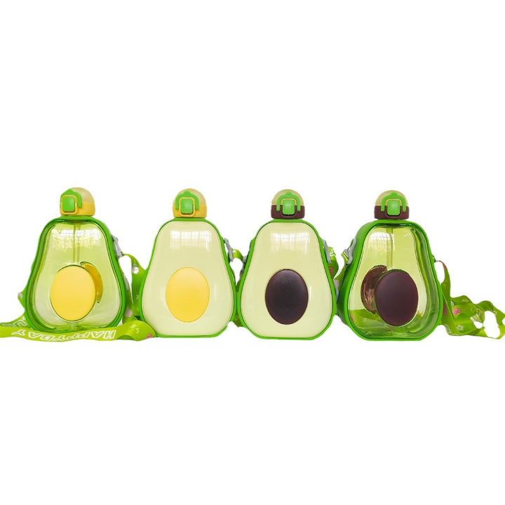 Women's creative avocado water bottle with carrying strap Bowlift