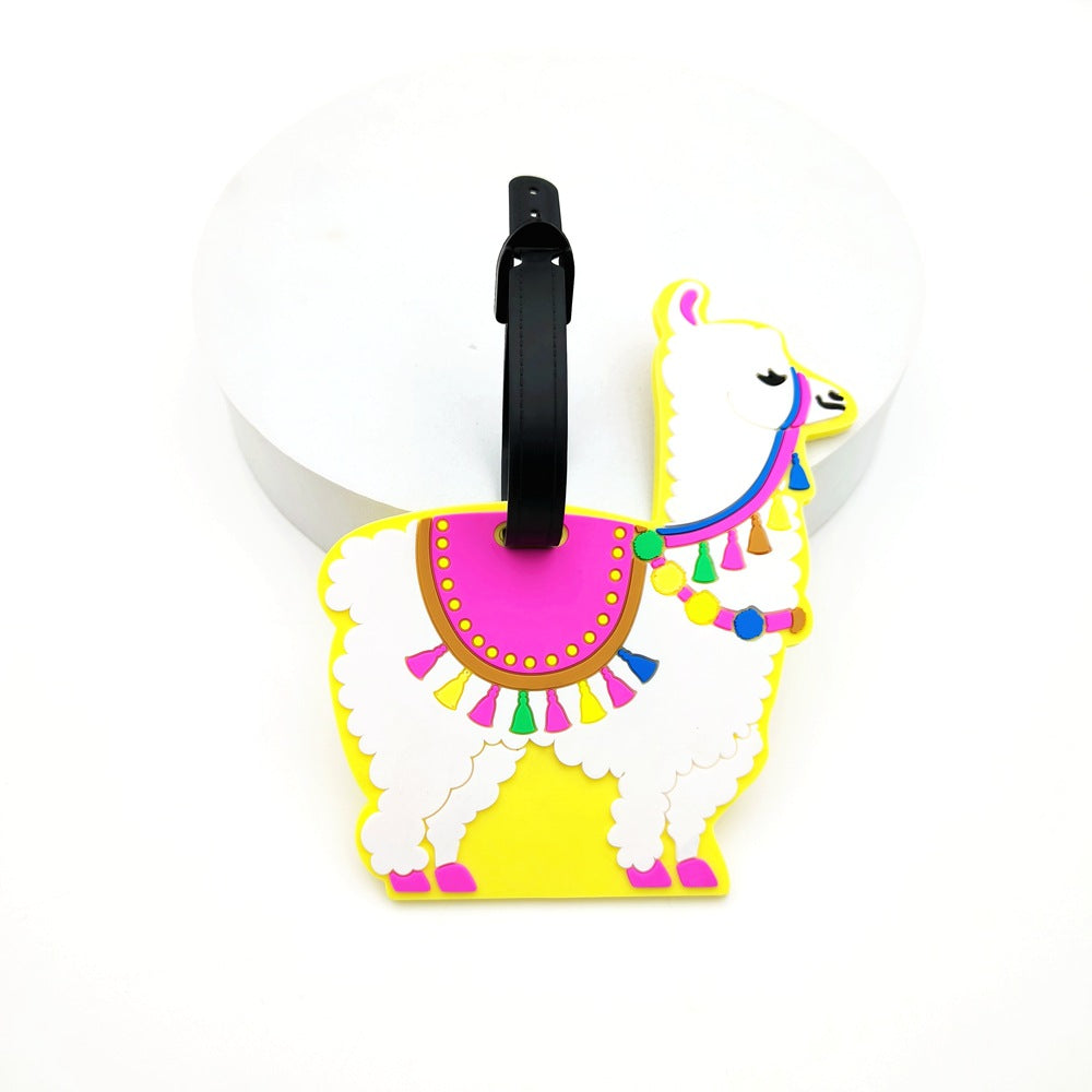Whimsical Llama Luggage Tag Bowlift