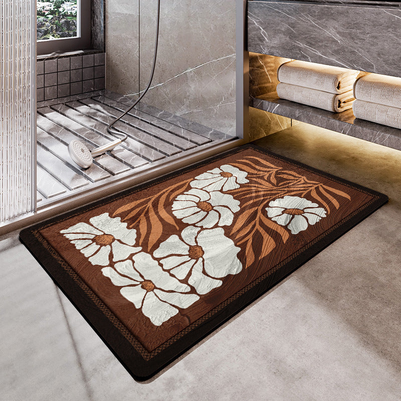 Floral Print Area Rug Bowlift