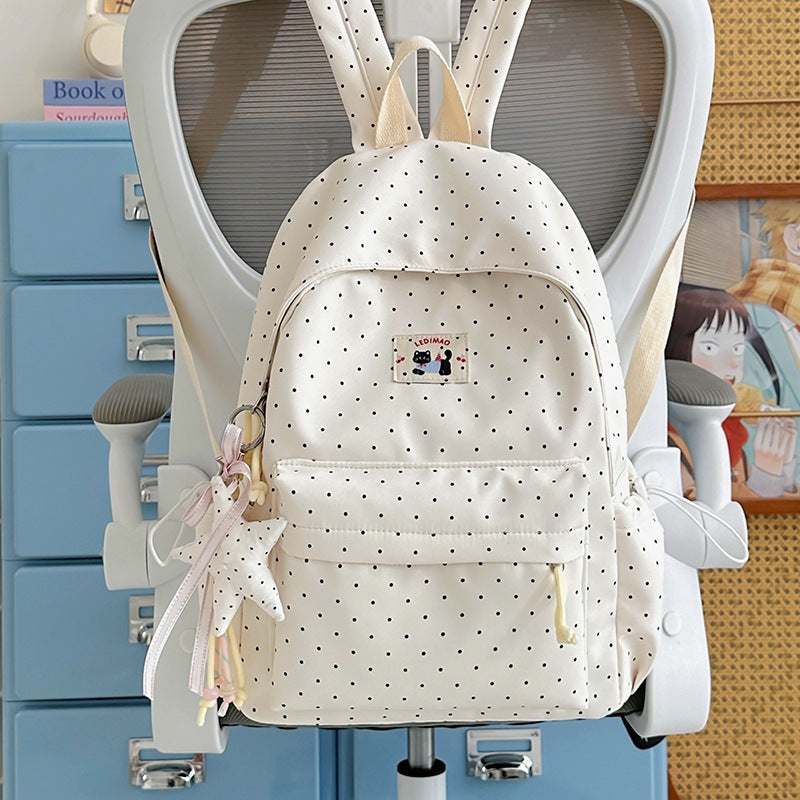 Cute Polka Dot Bunny Ear Backpack