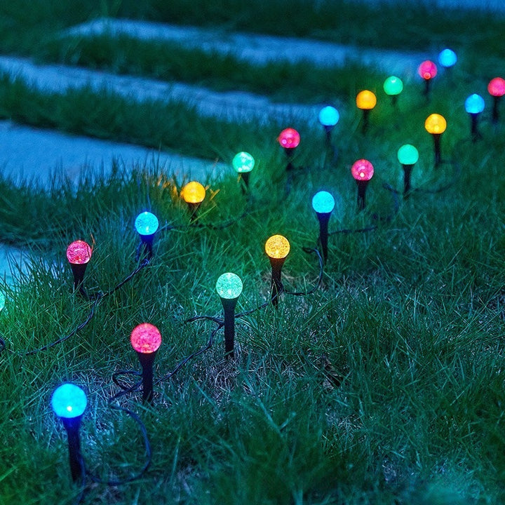 Crescent Moon Solar Garden Stake Lights With Textured Acrylic Diffuser And Warm White LED Bowlift