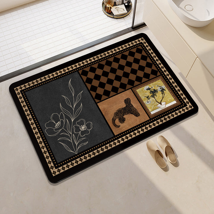 Orange-Themed Bathroom Mat Bowlift
