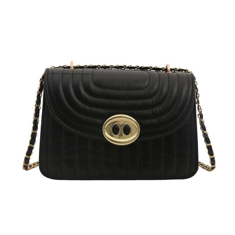 Quilted Chain Link Crossbody Handbag Bowlift