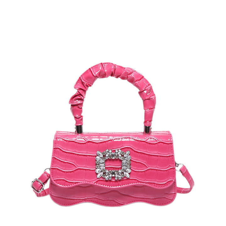 Glamorous Crocodile Texture Evening Handbag Bowlift