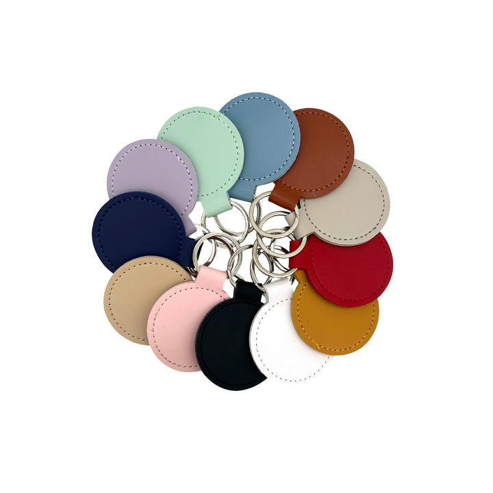 Premium Leather Round Keychain Bowlift