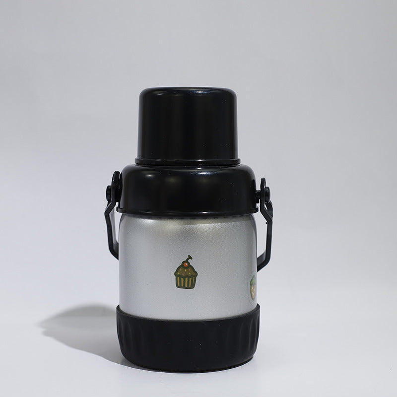 Women insulated thermos bottle with colorful muffin motif Bowlift