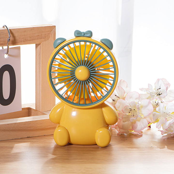 Cute Animal-Themed Mini Desk Fan Bowlift