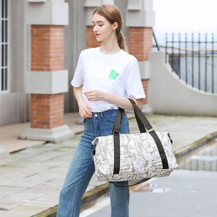 Graphic Patterned Sports Duffel Bag Bowlift